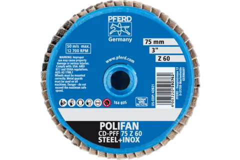 COMBIDISC Zirkon Mini-POLIFAN CD Ø 75 mm Z60 für gehärteten Stahl 3