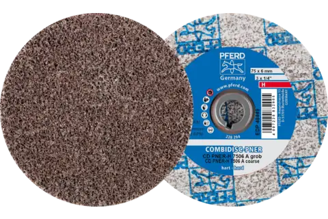 COMBIDISC® Unitized Disc, 3" Dia, Type CD, Coarse, Hard, 8AC, Aluminum oxide 1