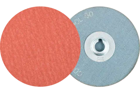 COMBIDISC® Mini Abrasive Disc, 3" Dia, Type CD, 80 Grit, Ceramic oxide CO-COOL 1