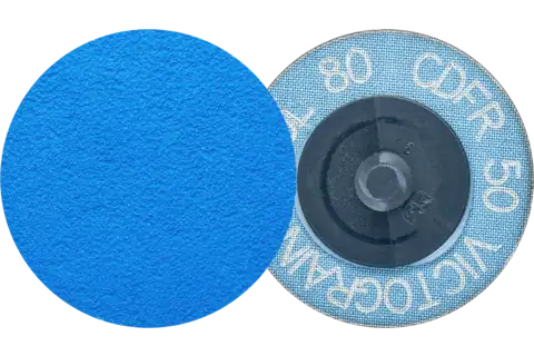 COMBIDISC® Abrasive Disc, 2" Dia, Type CD, 80 Grit, VICTOGRAIN®-COOL" 1