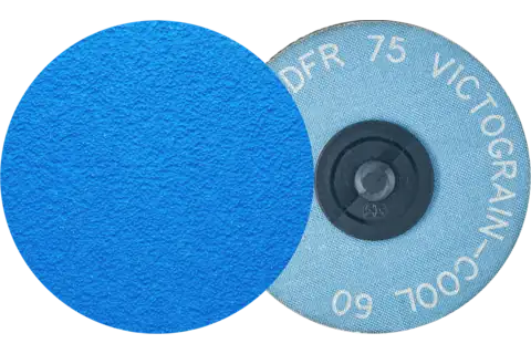 COMBIDISC® Abrasive Disc, 3" Dia, Type CD, 60 Grit, VICTOGRAIN®-COOL" 1