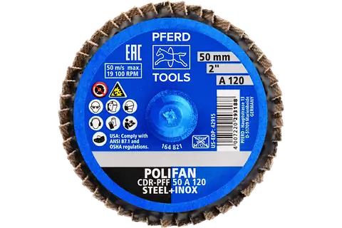 COMBIDISC Korund Mini-POLIFAN CDR Ø 50mm A120 für universelle Anwendungen 3