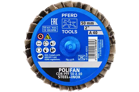 COMBIDISC Korund Mini-POLIFAN CDR Ø 50mm A40 für universelle Anwendungen 3