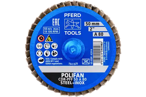 COMBIDISC Korund Mini-POLIFAN CDR Ø 50mm A80 für universelle Anwendungen 3