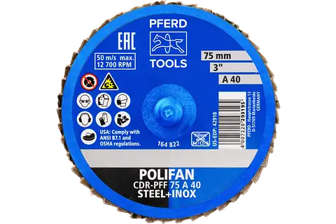 COMBIDISC Korund Mini-POLIFAN CDR Ø 75 mm A40 für universelle Anwendungen 3
