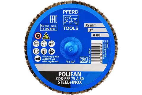 COMBIDISC Korund Mini-POLIFAN CDR Ø 75 mm A80 für universelle Anwendungen 3