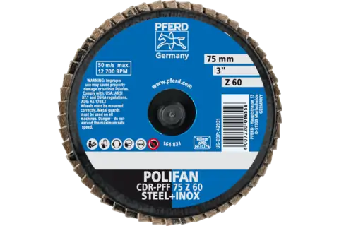 COMBIDISC Zirkon Mini-POLIFAN CDR Ø 75 mm Z60 für gehärteten Stahl 3