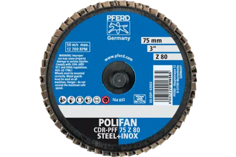 COMBIDISC Zirkon Mini-POLIFAN CDR Ø 75 mm Z80 für gehärteten Stahl 3