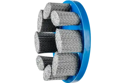 Brosse disque COMPOSITE FLEX DBU 150x22,2 mm, alésage, filament SiC Ø 1,10 mm, grain 120, stationnaire 1