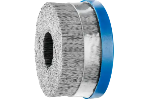 M-BRAD® Disc Brush 4" Dia. .022/320 Grit Silicon Carbide 7/8" Arbor 1
