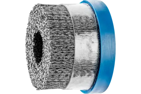 M-BRAD® Disc Brush - High Density 3" Dia. .040/120 Grit Ceramic Oxide 7/8" Arbor 1