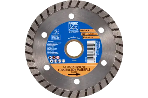 Diamant-Trennscheibe DG 100x1,9x16/20 mm START z. Trennen v. Stein/Beton,hohe Schnittqualität 1