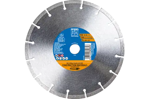 Diamant-Trennscheibe DS 230x2,3x22,23 mm PSF für schnelles Trennen von Stein und Beton 1