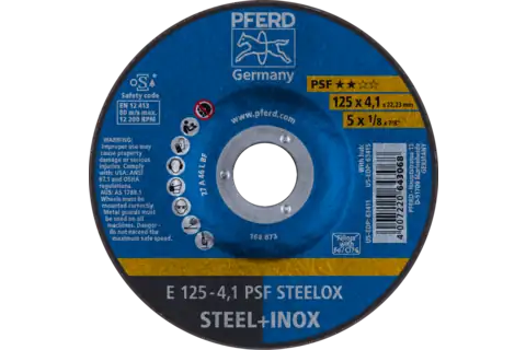 Schruppscheibe E 125x4,1x22,23 mm Universallinie PSF STEELOX für Stahl/Edelstahl 1
