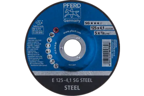 Afbraamschijf E 125x4,1x22,23 mm prestatielijn SG STEEL voor staal 1