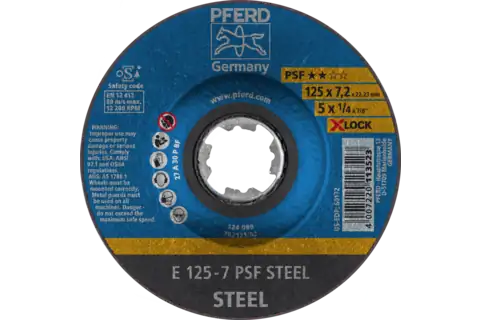 Afbraamschijf E 125x7,2 mm X-LOCK universele lijn PSF STEEL voor staal 1