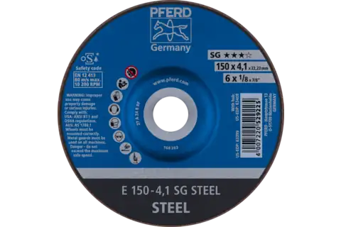 Afbraamschijf E 150x4,1x22,23 mm prestatielijn SG STEEL voor staal 1