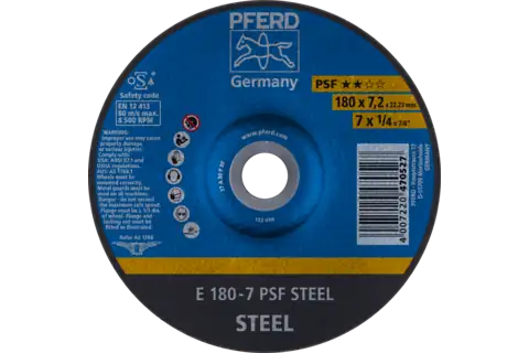 Schruppscheibe E 180x7,2x22,23 mm Universallinie PSF STEEL für Stahl 1