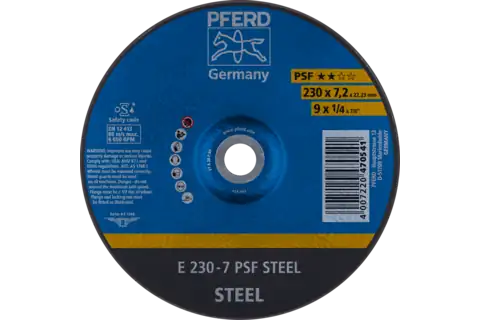 Schruppscheibe E 230x7,2x22,23 mm Universallinie PSF STEEL für Stahl 1