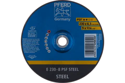 Schruppscheibe E 230x8,3x22,23 mm Universallinie PSF STEEL für Stahl 1