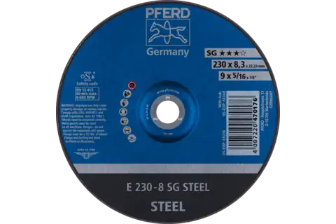 Afbraamschijf E 230x8,3x22,23 mm prestatielijn SG STEEL voor staal 1