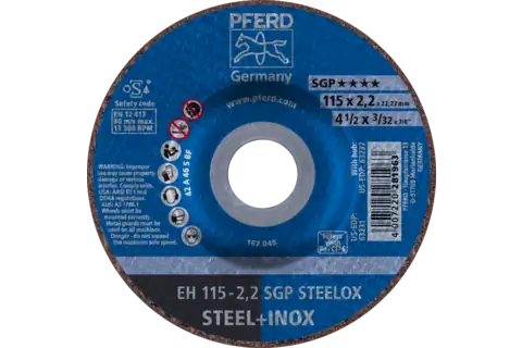 Cut-Off Wheel, 4-1/2" x 3/32 x 7/8, SGP STEELOX, T27, Aluminum oxide 1