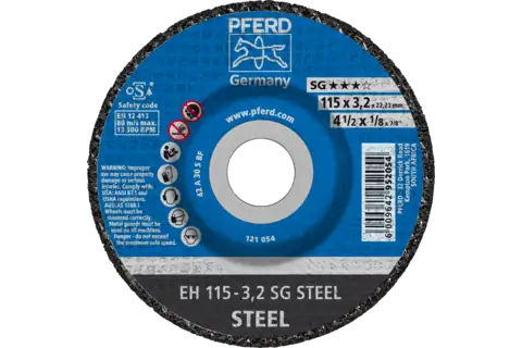 Cut-off wheel EH 115x3.2x22.23 mm depressed centre Performance Line SG STEEL for steel 1