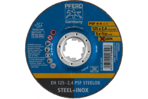 Doorslijpschijf EH 125x2,4 mm X-LOCK doorgezet universele lijn PSF STEELOX voor staal/edelstaal 1