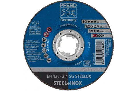 Cut-off wheel EH 125x2.4 mm X-LOCK depressed centre Performance Line SG STEELOX for steel/stainless steel 1