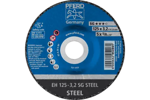 Cut-off wheel EH 125x3.2x22.23 mm depressed centre Performance Line SG STEEL for steel 1