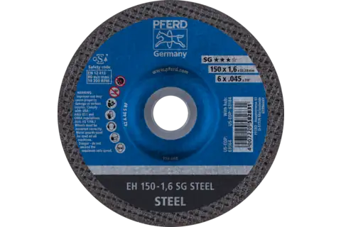 Cut-Off Wheel, 6" x .045 x 7/8, SG STEEL, T27, Aluminum oxide 1