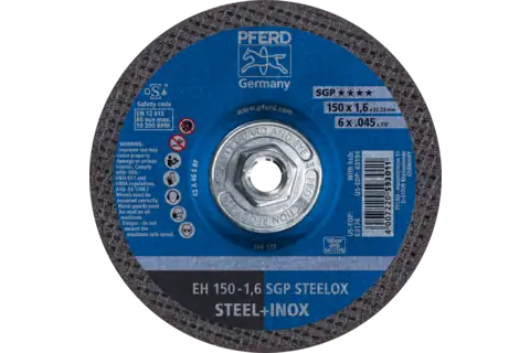Cut-Off Wheel, 6" x .045 x 5/8-11, SGP STEELOX, T27, Aluminum oxide 1