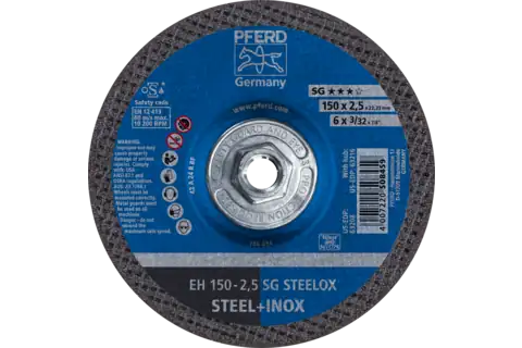 Cut-Off Wheel, 6" x 3/32 x 5/8-11, SG STEELOX, T27, Aluminum oxide 1