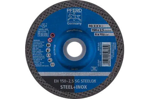 Cut-Off Wheel, 6" x 3/32 x 7/8, SG STEELOX, T27, Aluminum oxide 1