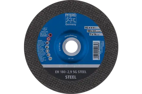 Doorslijpschijf EH 180x2,9x22,23 mm doorgezet prestatielijn SG STEEL voor staal 1