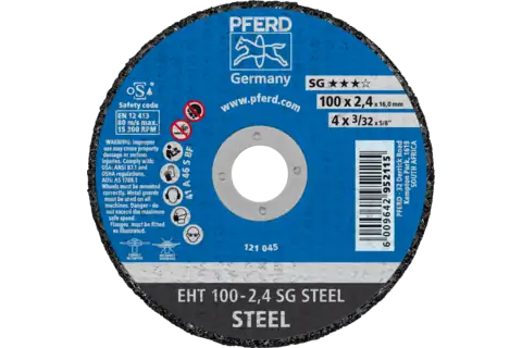Cut-off wheel EHT 100x2.4x16 mm flat Performance Line SG STEEL for steel 1