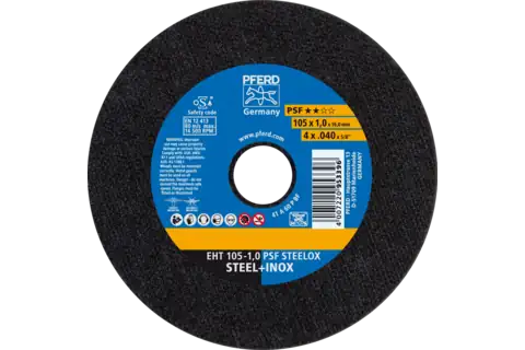 Cut-off wheel EHT 105x1.0x16 mm flat Universal Line PSF STEELOX for steel/stainless steel 1