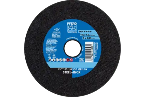 Cut-off wheel EHT 105x1.0x16 mm flat Special Line SGP STEELOX for steel/stainless steel 1
