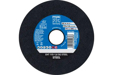 Cut-Off Wheel, 4-1/2" x .045 x 7/8, SG STEEL, T1, Aluminum oxide 1