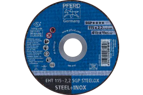 Trennscheibe EHT 115x2,2x22,23 mm gerade Speziallinie SGP STEELOX für Stahl/Edelstahl 1