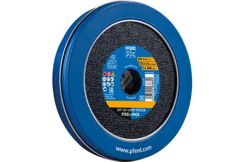 Cut-off wheel EHT 125x1.0x22.23 mm flat Universal Line PSF STEELOX for steel/stainless steel (TIN 10) 2