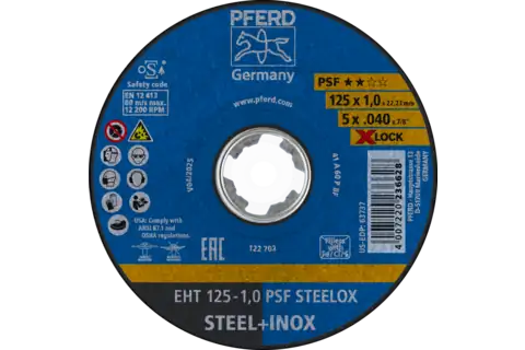 Trennscheibe EHT 125x1,0mm X-LOCK gerade Universallinie PSF STEELOX für Stahl/Edelstahl 1