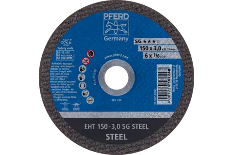 Cut-off wheel EHT 150x3.0x22.23 mm flat Performance Line SG STEEL for steel 1