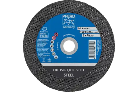 Cut-off wheel EHT 150x3.0x22.23 mm flat Performance Line SG STEEL for steel 1