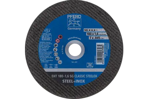 Trennscheibe EHT 180x1,6x22,23 mm gerade Leistungslinie SG CLASSIC STEELOX für Stahl/VA 1