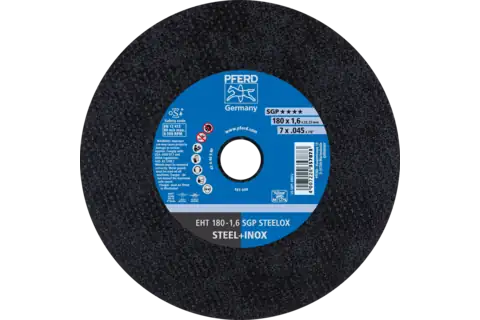 Cut-off wheel EHT 180x1.6x22.23 mm flat Special Line SGP STEELOX for steel/stainless steel 1