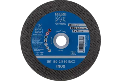 Cut-off wheel EHT 180x2.5x22.23 mm flat Performance Line SG INOX for stainless steel 1