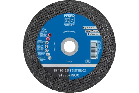 Cut-off wheel EHT 180x2.5x22.23 mm flat Performance Line SG STEELOX for steel/stainless steel 1