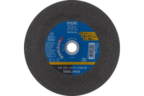 Cut-Off Wheel, 9" x .065 x 7/8, PSF STEELOX, T1, Aluminum oxide 1