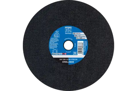 Cut-off wheel EHT 230x1.9x22.23 mm flat Performance Line SG STEELOX for steel/stainless steel 1